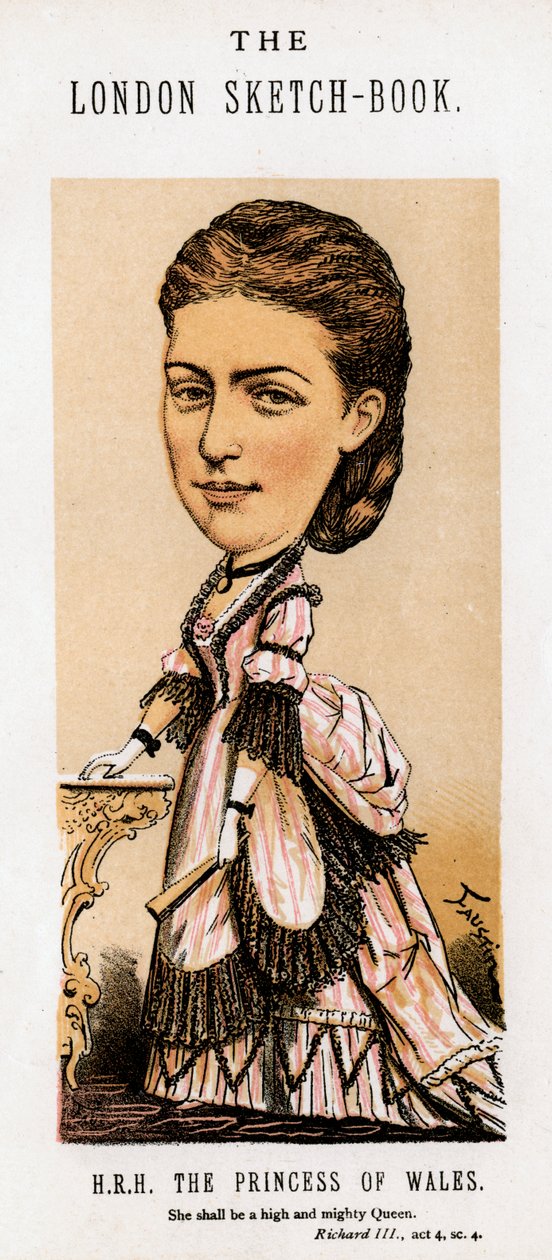 丹麦的亚历山德拉（Alexandra），威尔士王妃，1874年。 作者 福斯汀