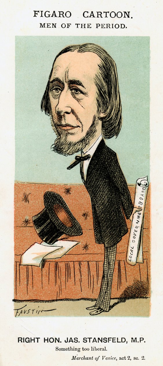 英国政客詹姆斯·斯坦斯菲尔德（James Stansfeld），c1871-1874年。 作者 福斯汀