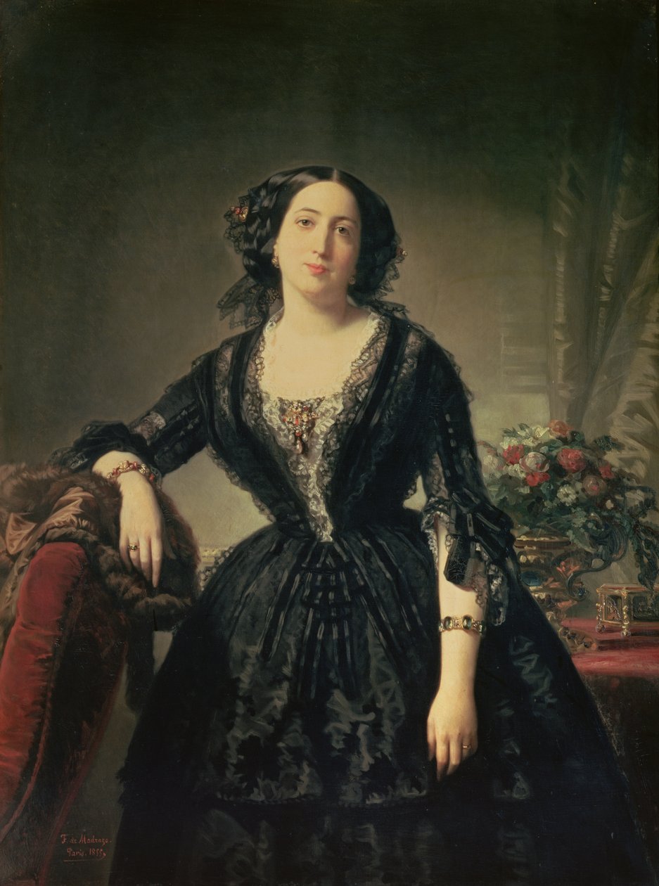 Maria Dolores Aldama，Marquesa de Montelo，1855年布面油画 作者 费德里科·德·马达拉佐·昆茨