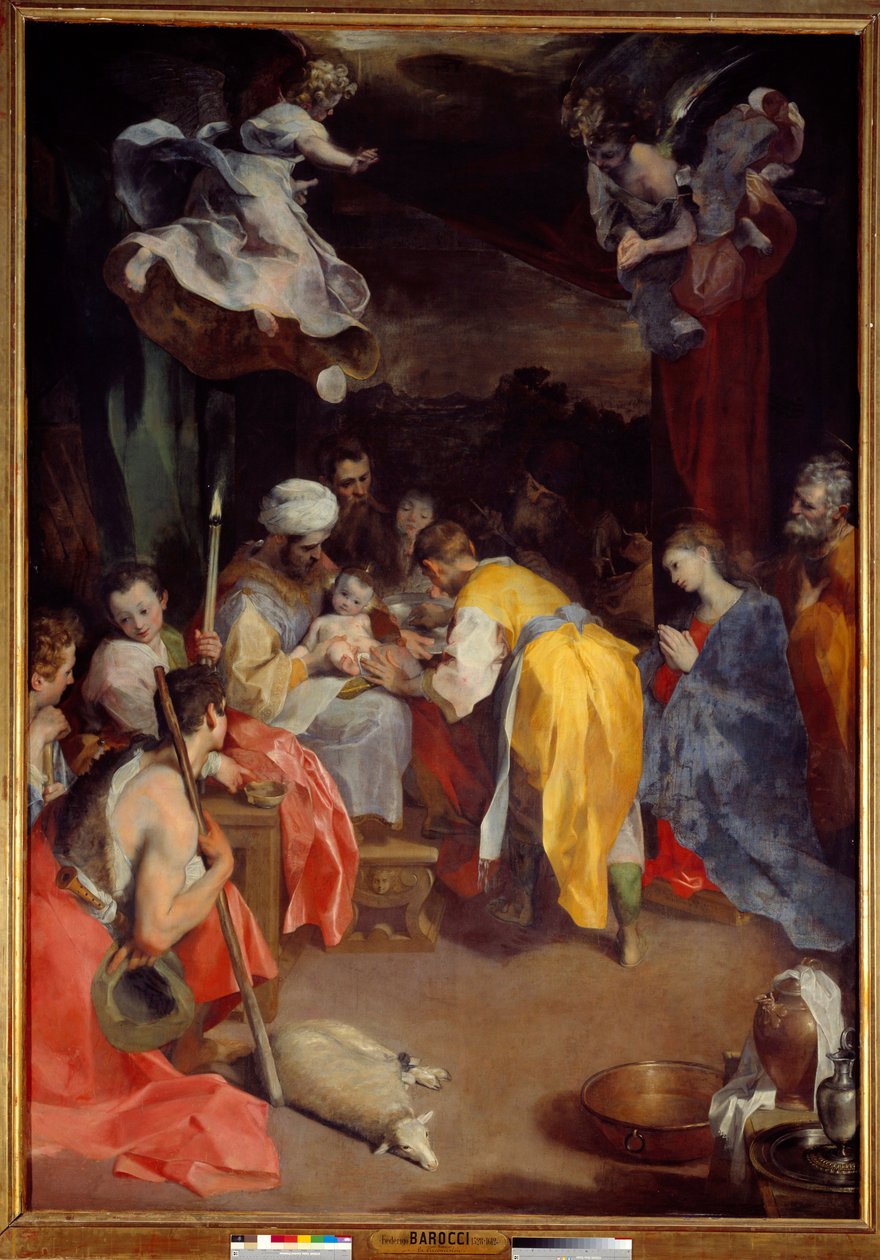 Federico Barocci (1526/35-1612) 被称为 Le Baroche Dim 的耶稣的割礼。 3,5x2,5 m 作者 费德里科·菲奥里（Federico Fiori）Barocci或Baroccio