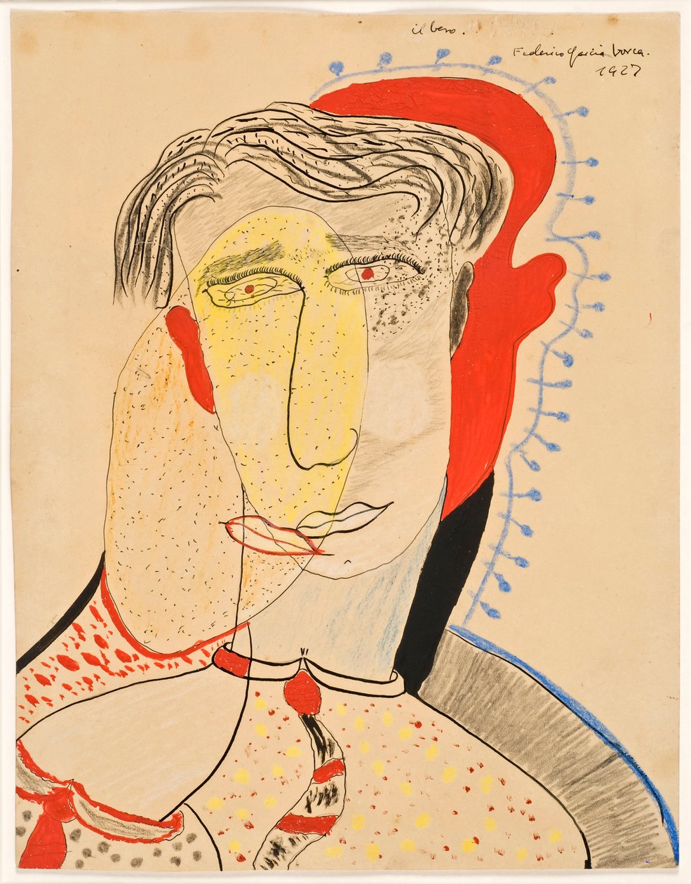 El beso 吻》，1927年。 作者 费德里科·加西亚·洛尔卡（Federico Garcia Lorca）
