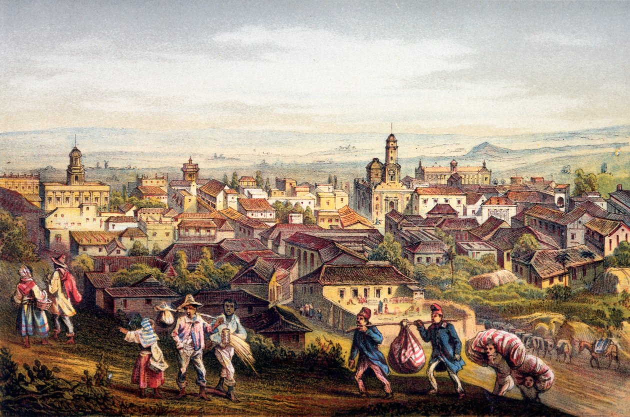特立尼达，古巴，1840年 作者 费德里科·米里亚（Federico Mialhe）