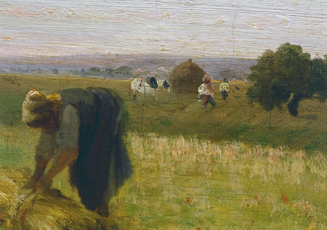 收获》，费德里科-罗萨诺（1835-1912）的画作，布面油画，65x80厘米，详图 作者 费德里科·罗萨诺