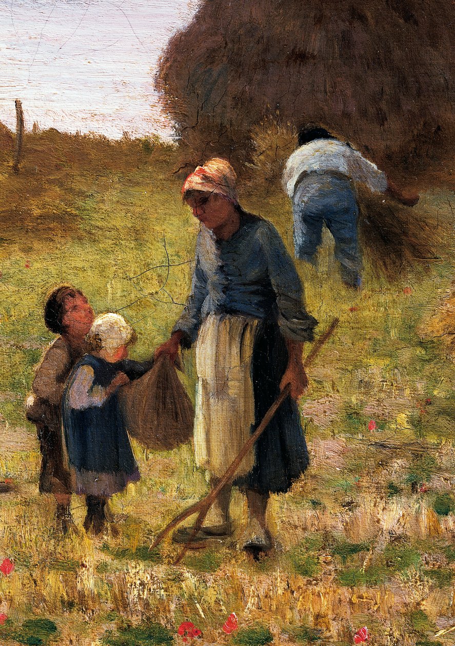 收获》，费德里科-罗萨诺（1835-1912）的画作，布面油画，65x80厘米，详图 作者 费德里科·罗萨诺