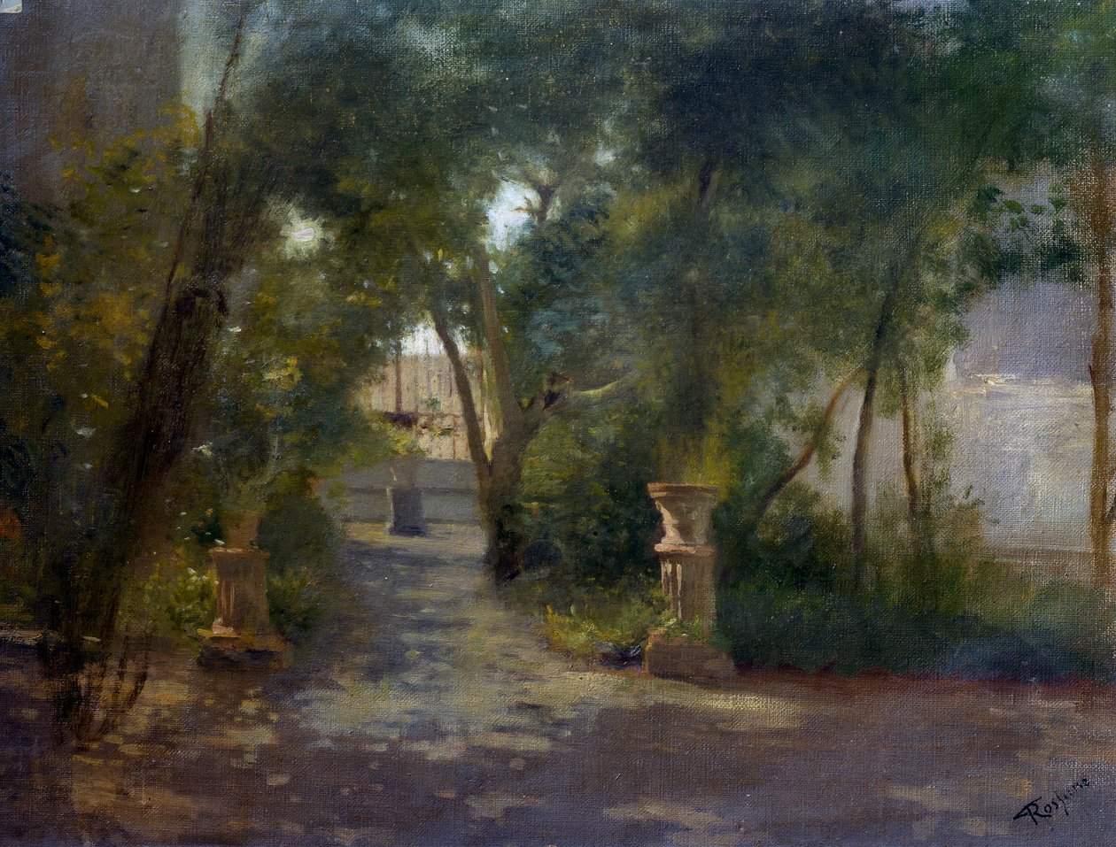波尔蒂奇的别墅，费德里科-罗萨诺（1835-1912）的画作 作者 费德里科·罗萨诺