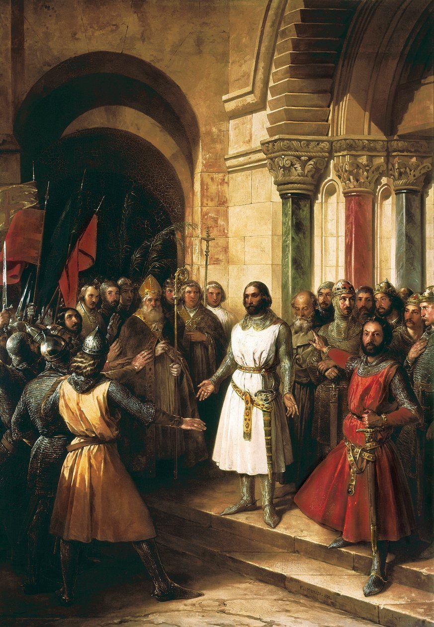 Godefroy de Bouillon选举耶路撒冷之王1099年7月23日 -  1839年 作者 费德里科·德·马达拉佐·昆茨