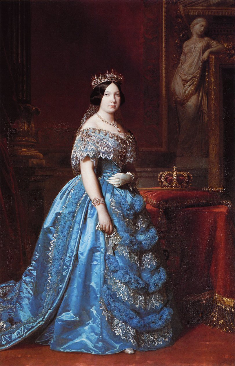 西班牙文：Retrato de la reina Isabel II de España (1830-1904) 西班牙伊莎贝拉二世肖像 作者 费德里科·德·马达拉佐·昆茨