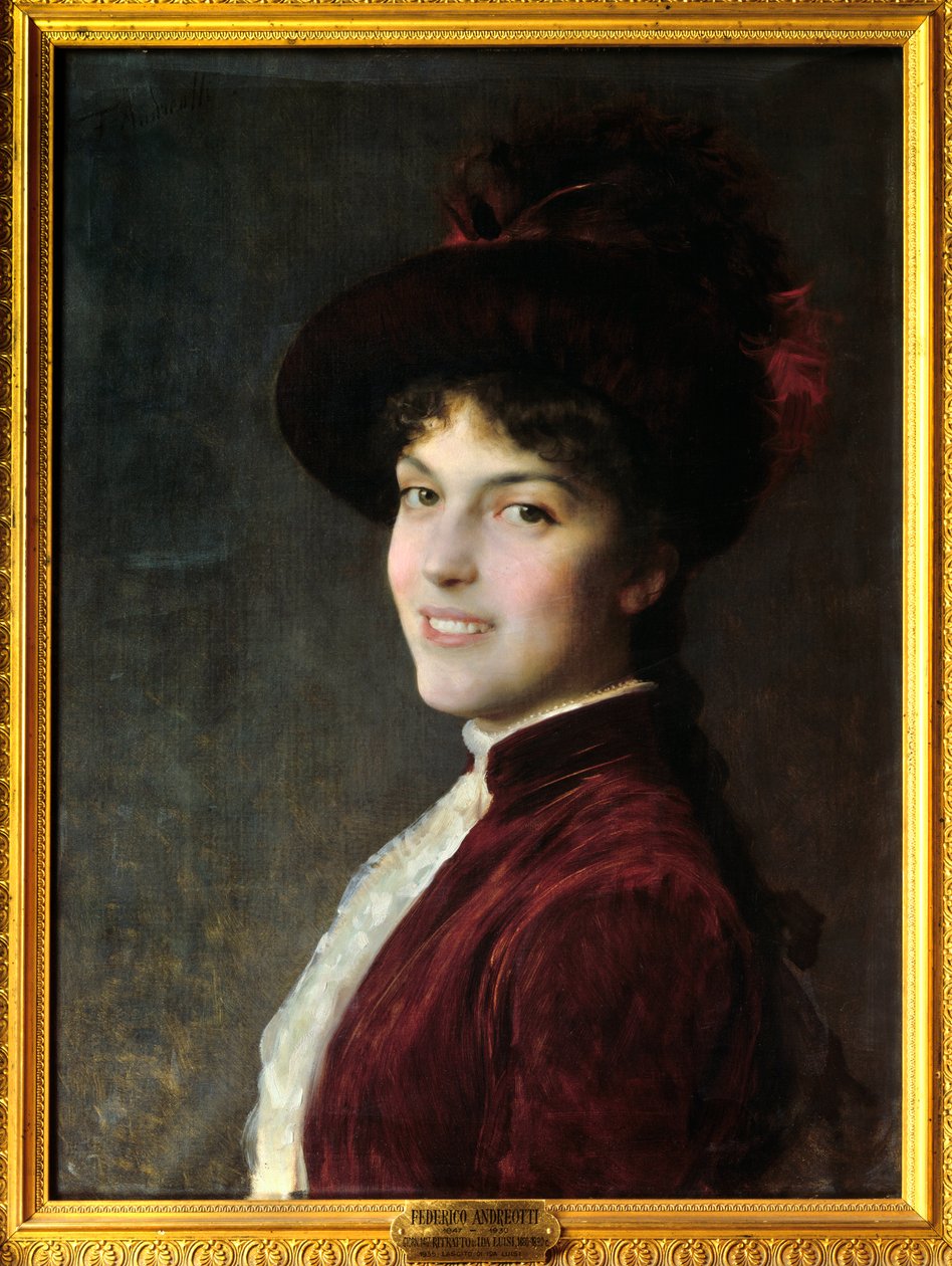 Federico Andreotti (1847-1930) 1880 年佛罗伦萨现代艺术博物馆的 Ida Louise 肖像画 作者 费德里戈·安德烈奥蒂（Federigo Andreotti）