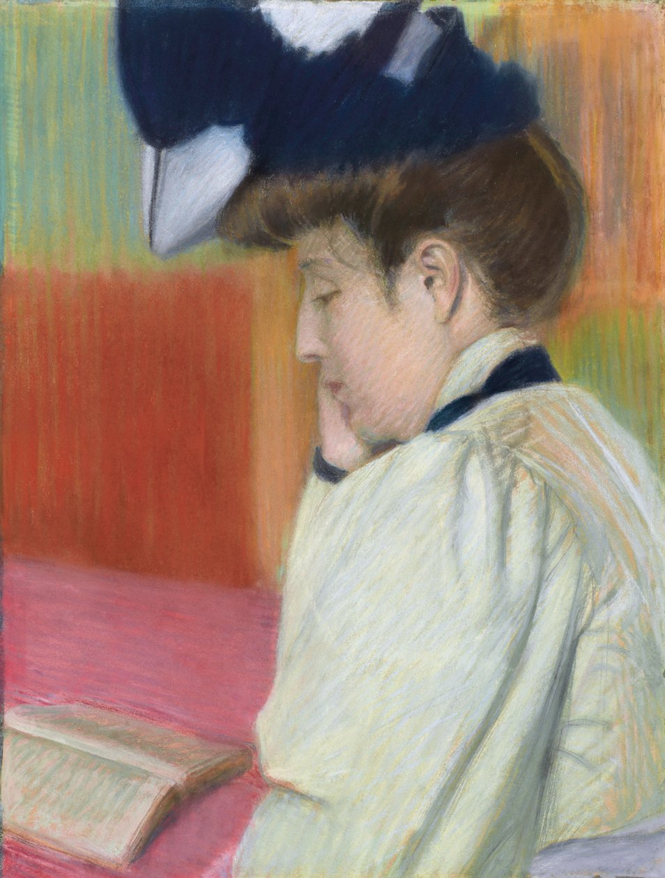女人读书；女人读书，c。 1890年 作者 费德里戈·赞多梅内吉