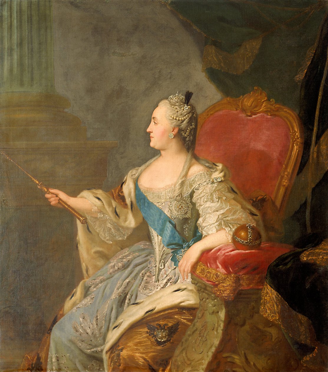 凯瑟琳大帝，1763年 作者 费多·斯蒂芬诺维奇·罗科托夫（Fedor Stepanovich Rokotov）
