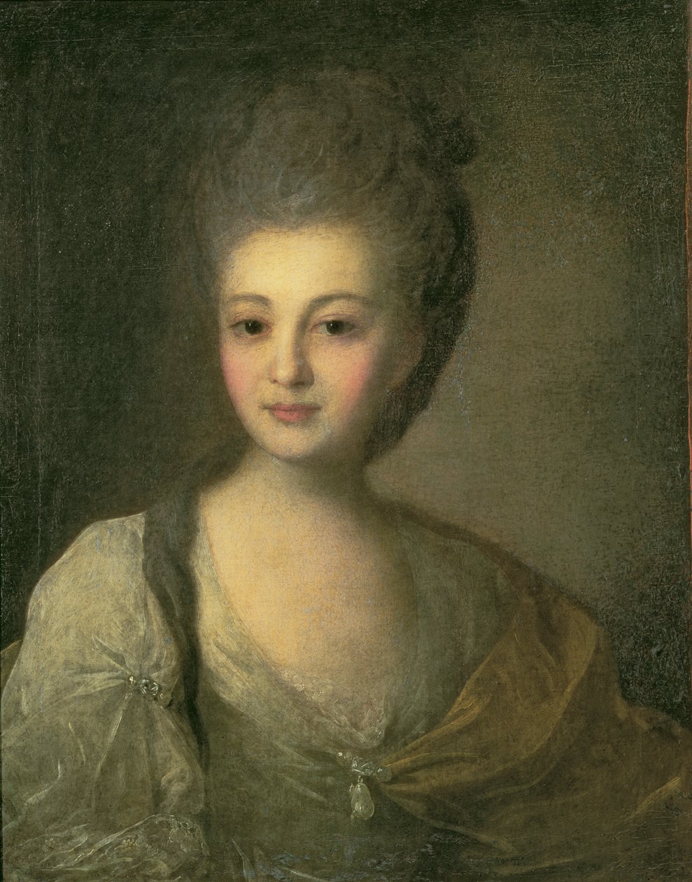 Aleksandra P. Struyskaya（1754-1840）1772年的肖像 作者 费多·斯蒂芬诺维奇·罗科托夫（Fedor Stepanovich Rokotov）