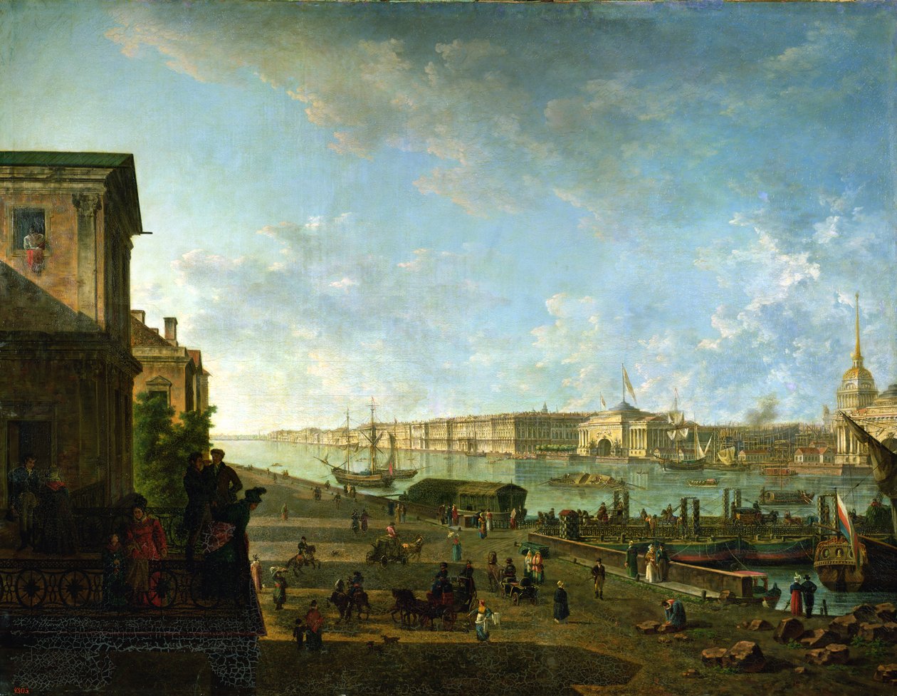 海军部和冬宫从军事学院看，1794年 作者 费多尔·雅科夫列维奇·阿列克谢耶夫