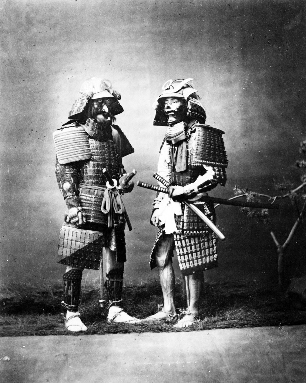 Samurai，c.1860-80 作者 菲利斯·比托（Felice Beato）