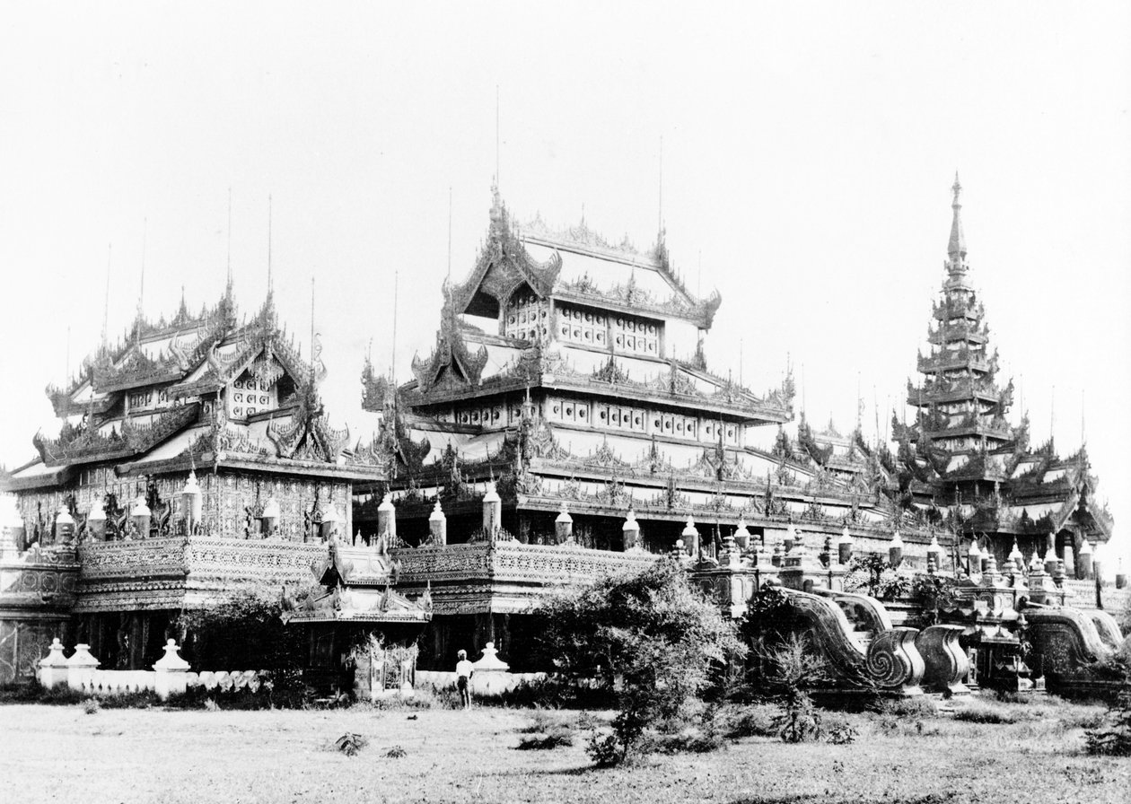 女王Soopyalat银色kyaung，曼德勒，1890年 作者 菲利斯·比托（Felice Beato）
