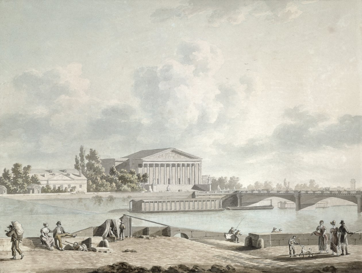 协和广场（Pont de la Concorde）和军团立法会门面（the Facade of the Corps Legislatif，c.1809） 作者 菲利斯·玛丽·费迪南德·斯托雷利