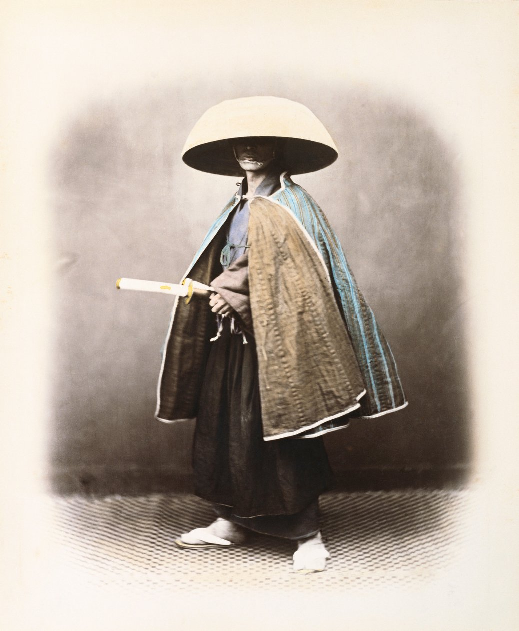 身着传统服装的日本武士，约1868年 作者 菲利斯·比托（Felice Beato）