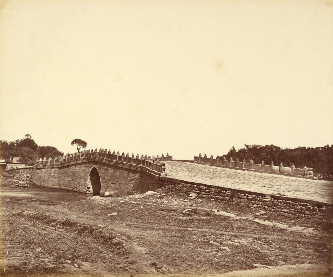 1860年9月21日，北京附近与中国皇军交战的地点--八路桥 作者 菲利斯·比托（Felice Beato）