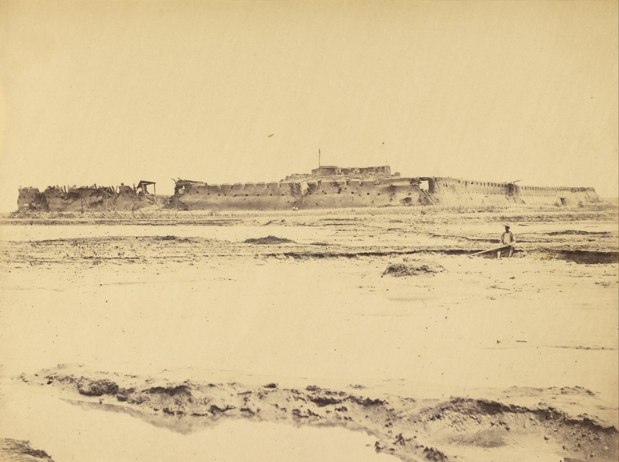 北堡佩科河的外观，显示英国和法国的入口，1860年8月21日 作者 菲利斯·比托（Felice Beato）