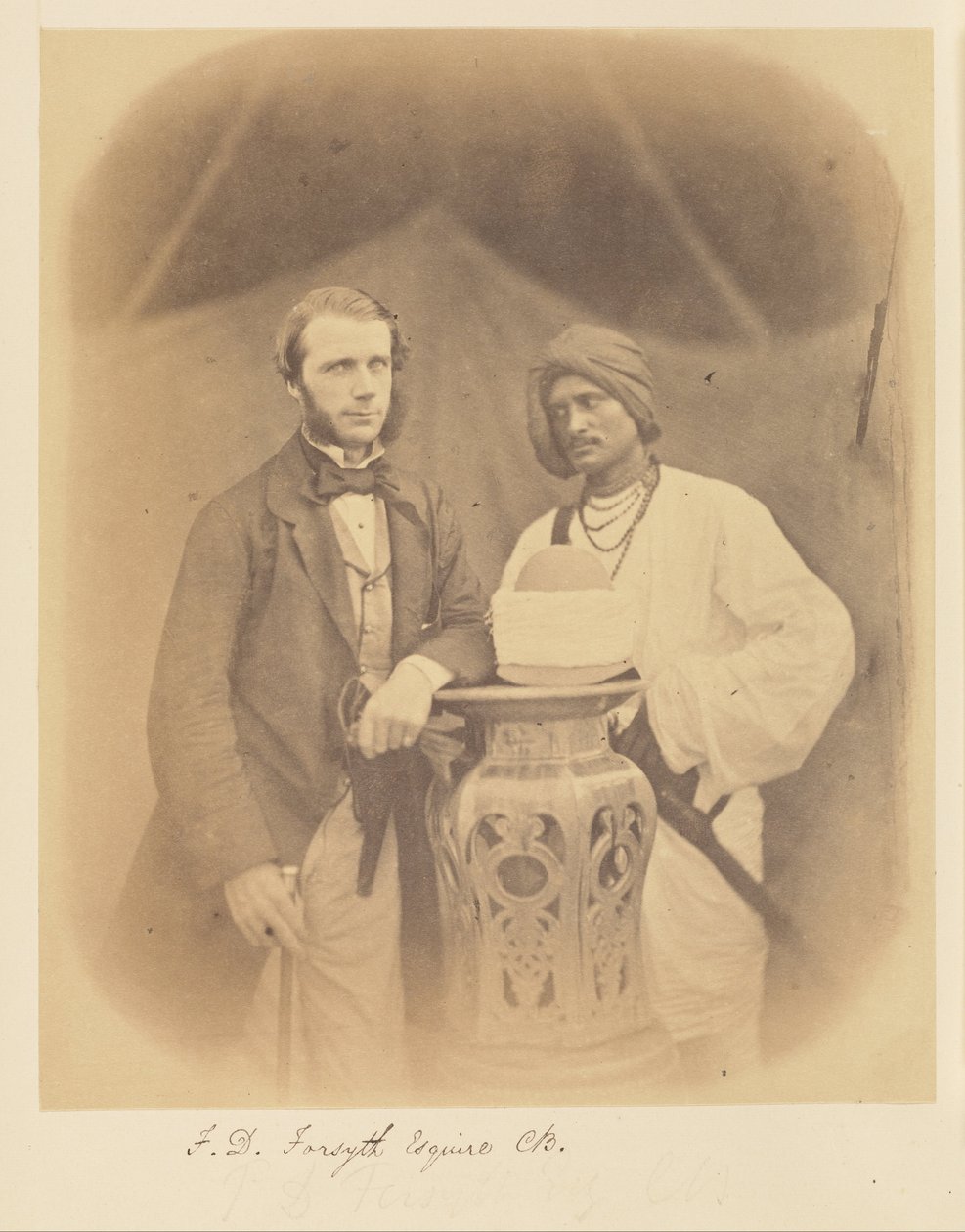 FD Forsyth，Esquire，CB和Indian Servant 作者 菲利斯·比托（Felice Beato）