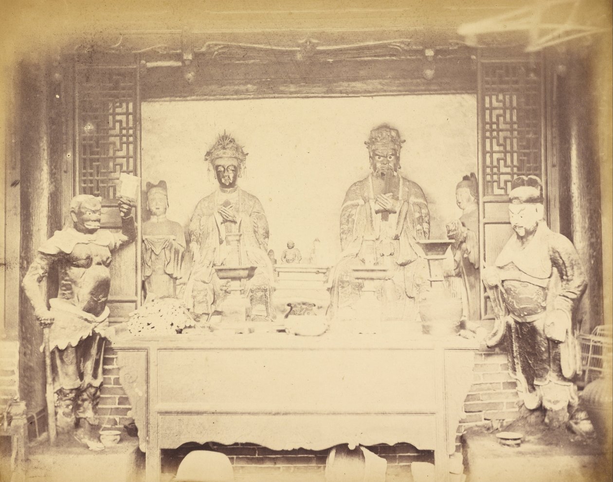 1860年8月1日，中国北塘市第一师总部大楼 作者 菲利斯·比托（Felice Beato）