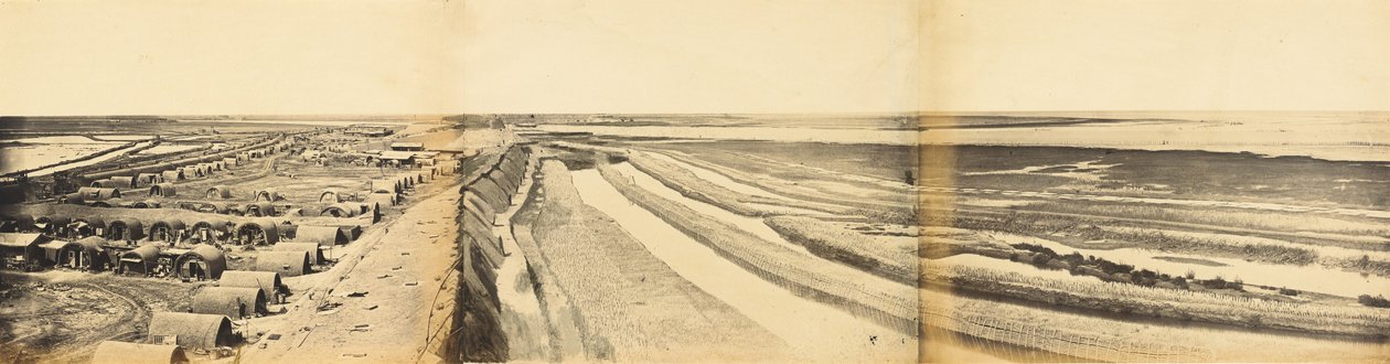 南塔库堡的内部，显示登陆地点，1859年6月25日 作者 菲利斯·比托（Felice Beato）