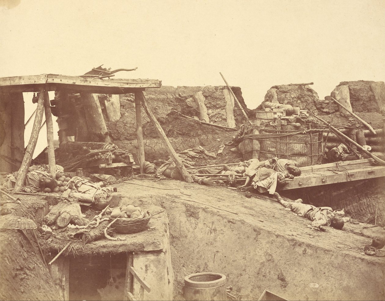 1860年8月21日，北堡英式入口的内部 作者 菲利斯·比托（Felice Beato）