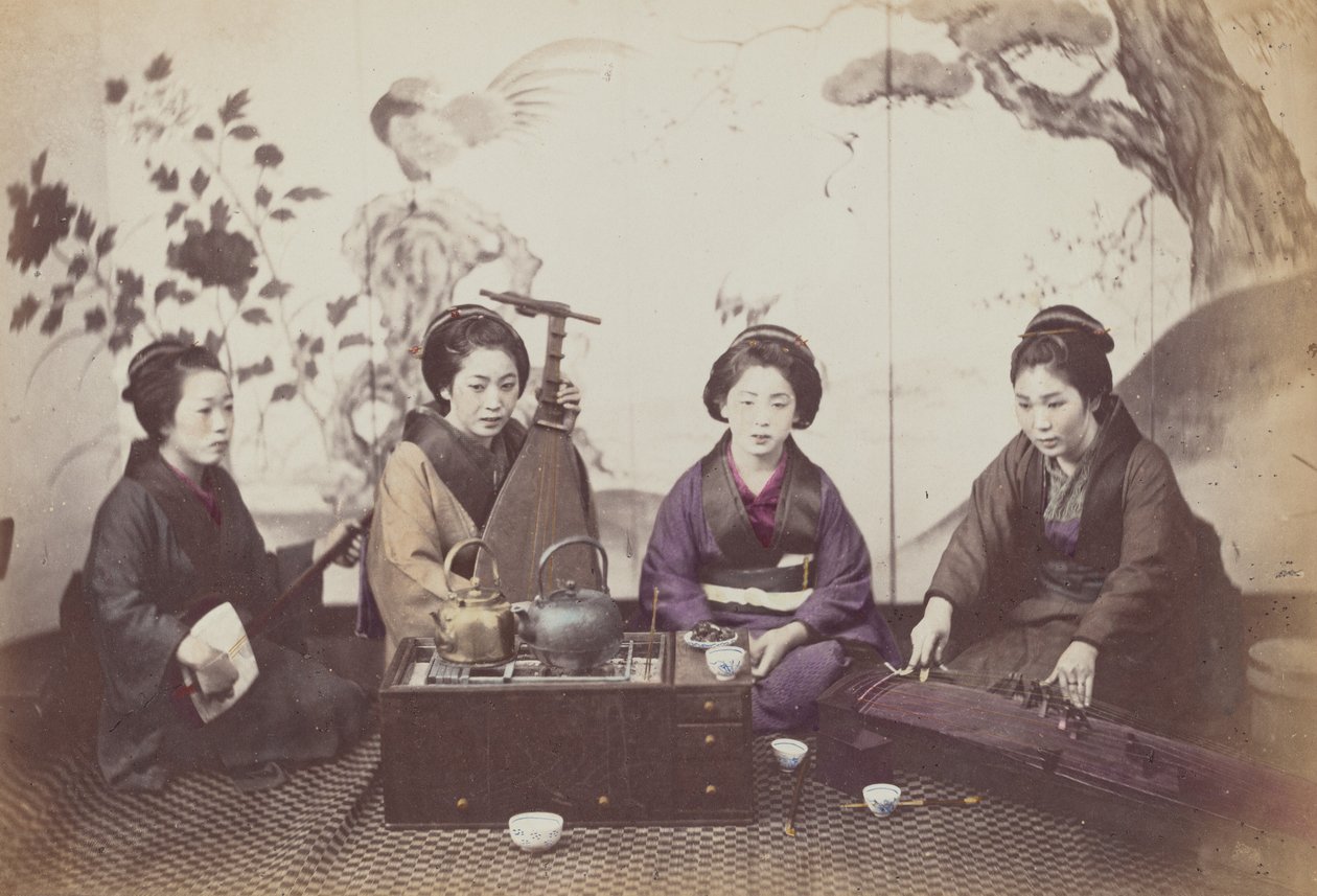 音乐党，1868年。 作者 菲利斯·比托（Felice Beato）