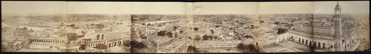 勒克瑙全景图，取自凯撒·巴格皇宫，1858年 作者 菲利斯·比托（Felice Beato）