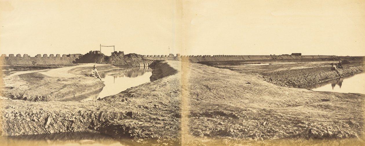 攻占唐古堡后，显示了法国和英国的入口，1860年8月10日，1860年。 作者 菲利斯·比托（Felice Beato）