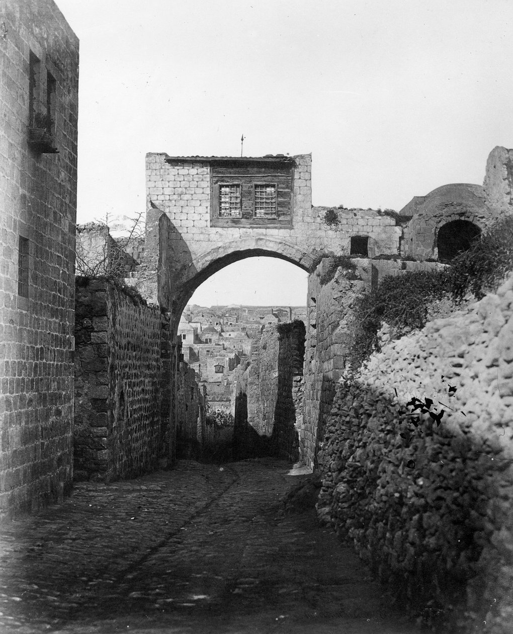 1857年耶路撒冷Via Dolorosa的Ecce Homo Arch 作者 菲利斯·比托（Felice Beato）