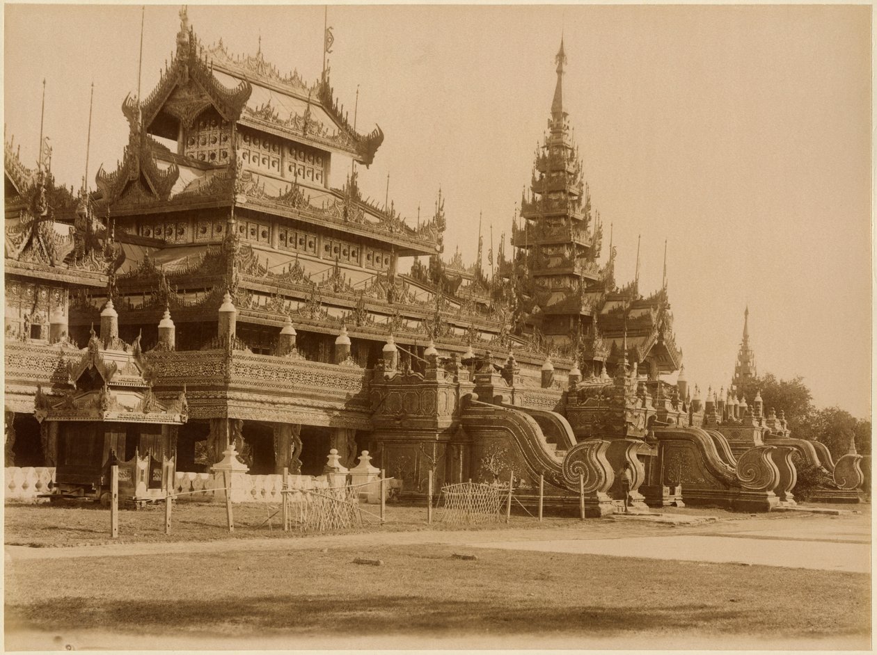 Hman Kyaung或玻璃修道院，缅甸，1890年（蛋白打印） 作者 菲利斯·比托（Felice Beato）