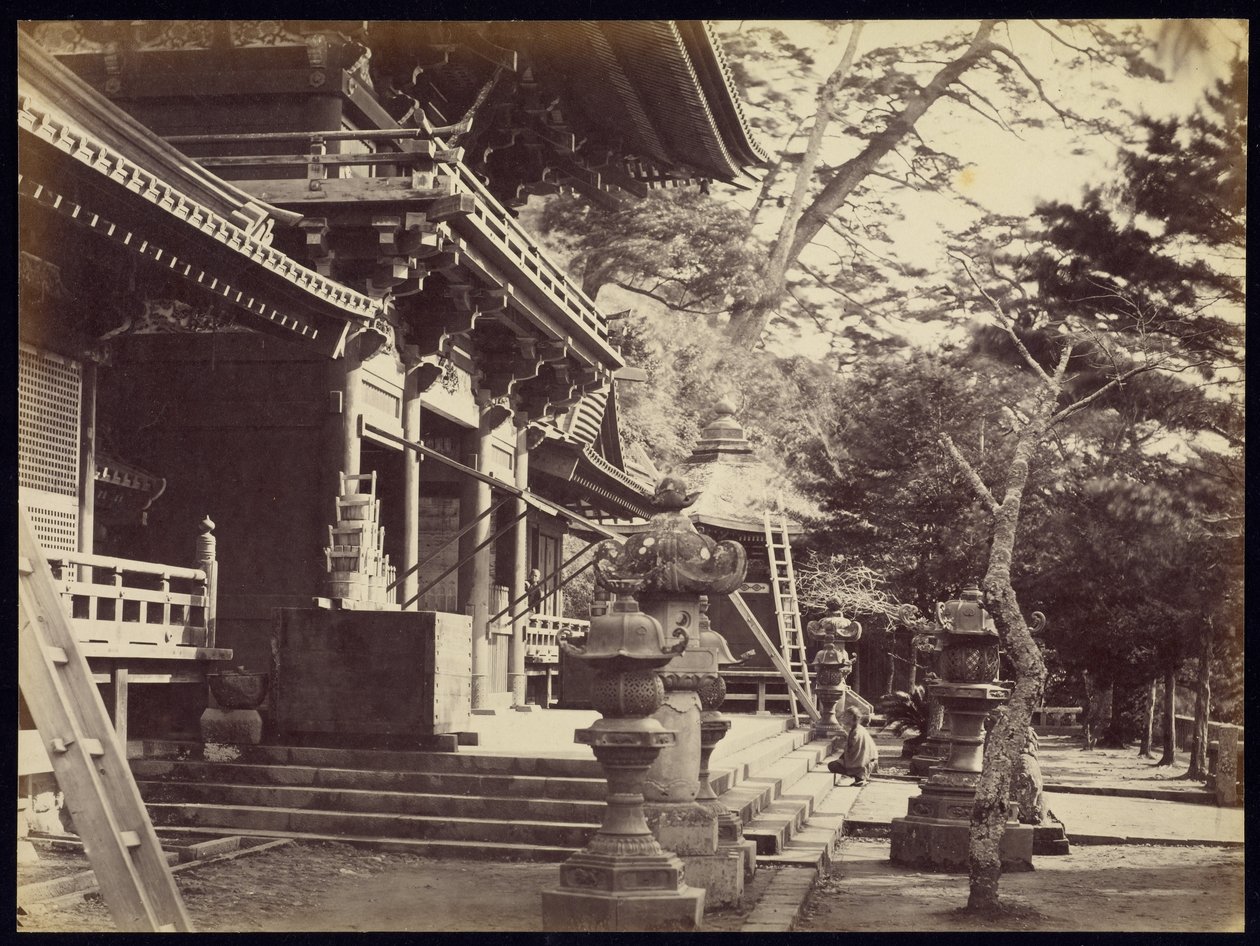 鸠摩罗什寺，镰仓 作者 菲利斯·比托（Felice Beato）