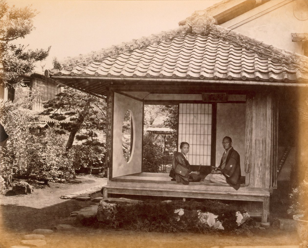 大亨在托凯多-哈萨的停留地，1868年。 作者 菲利斯·比托（Felice Beato）