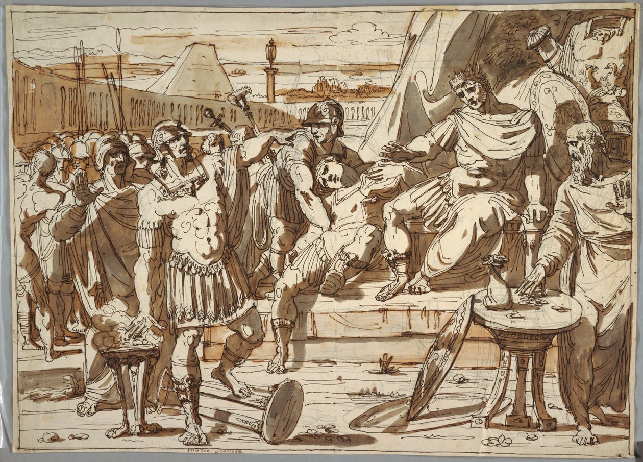 Caius Mucius Scaevola 和 Porsena 作者 菲利斯·贾尼