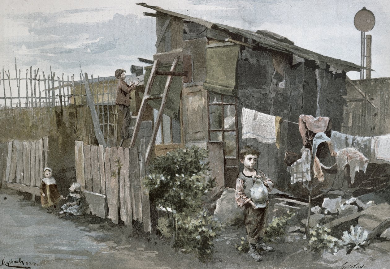 巴黎的贫困：The Passage Gergovie，1884 作者 Felicien男爵de Myrbach Rheinfeld