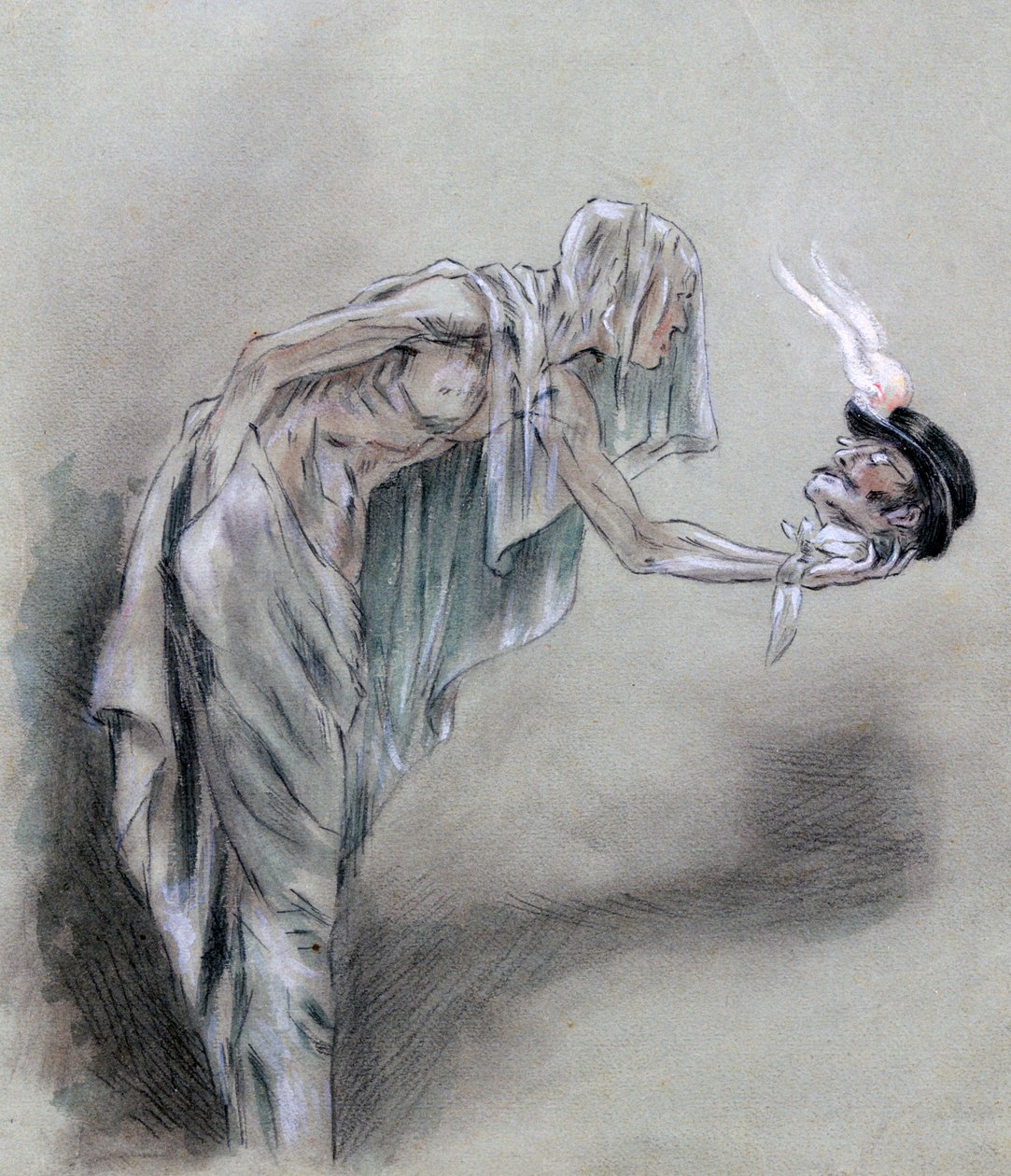 在路人中，c1850-1898 作者 费利西安·约瑟夫·维克多·罗普斯