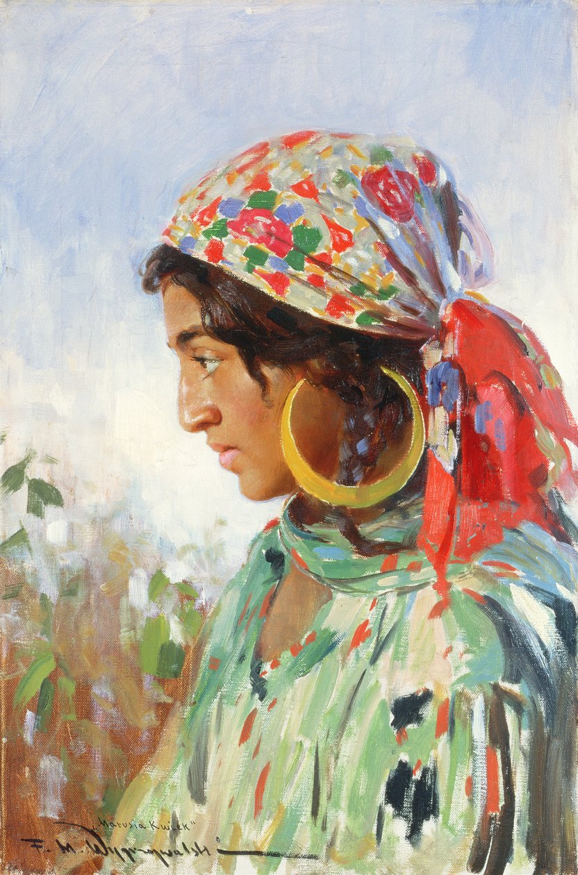 Gipsy Girl，Marusia Kwiek，c.1920 作者 Feliks Michal Wygrzywalski