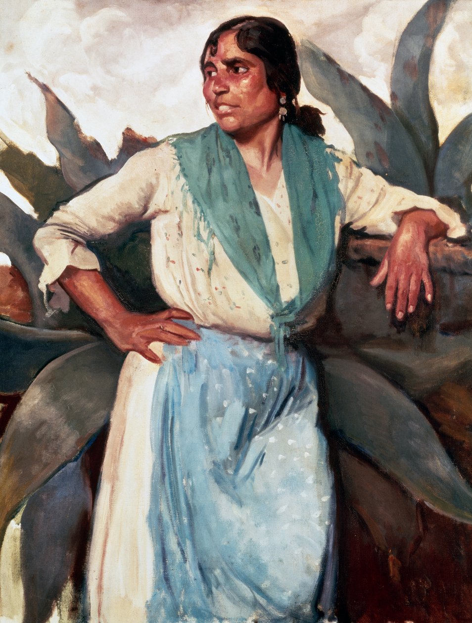 吉普赛女人，c.1929 作者 费利佩·阿巴尔祖扎和罗德里格斯·德·阿里亚斯
