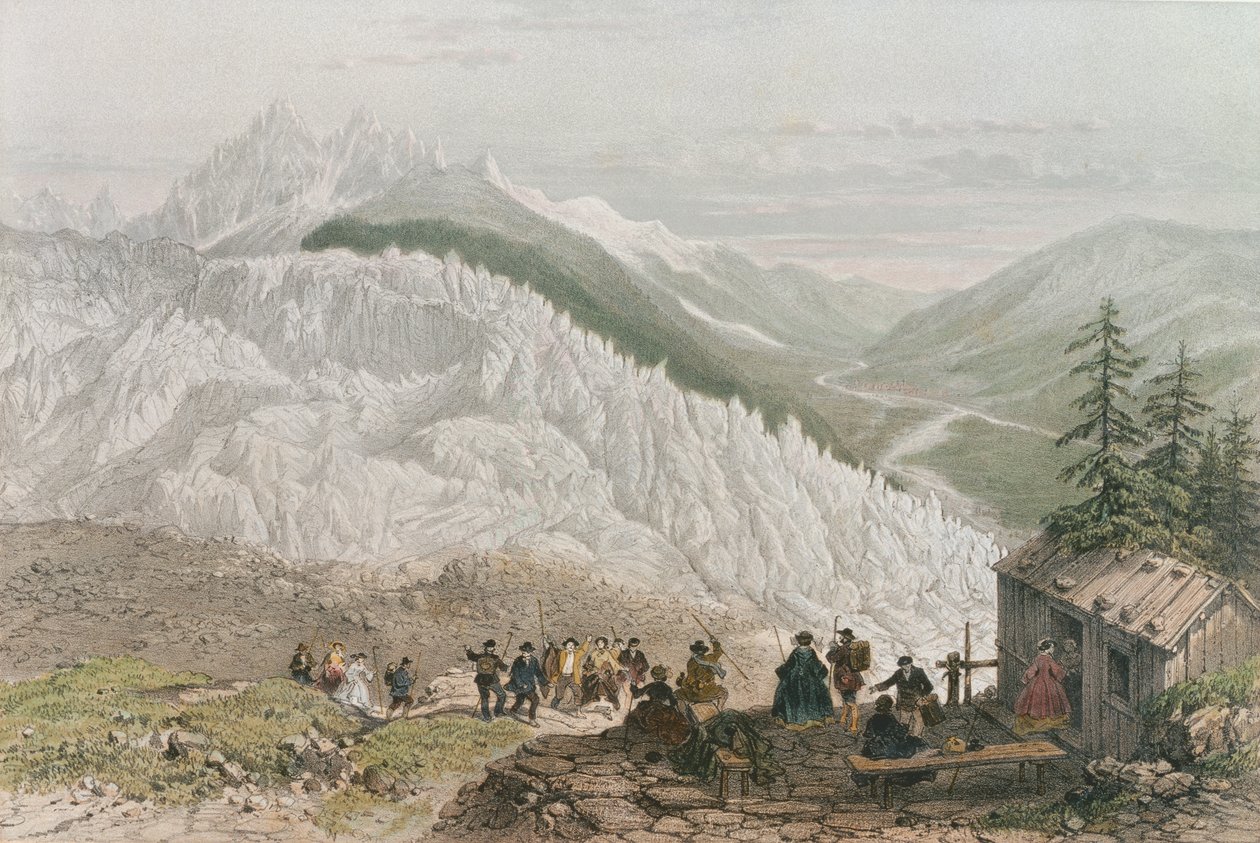 冰川和夏蒙尼山谷，由Adolphe Bayot（1810-66）在19世纪中期雕刻而成 作者 费利克斯·贝诺斯特