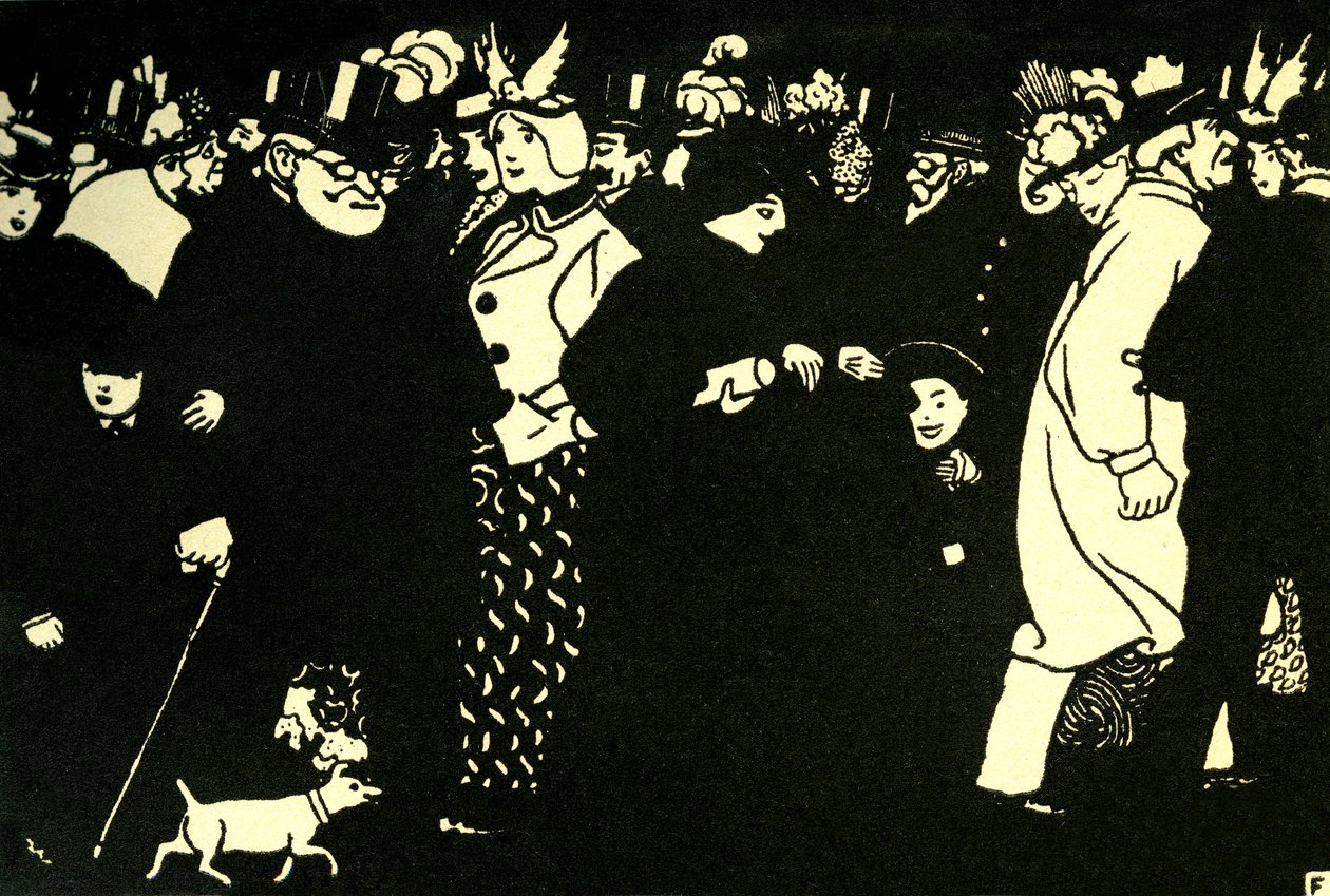 这条路--FélixVallotton的Woodcut 作者 费利克斯·爱德华·瓦洛顿