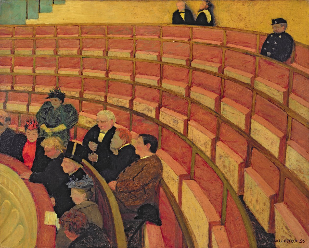 Theatre du Chatelet的上圈，1895年 作者 费利克斯·爱德华·瓦洛顿