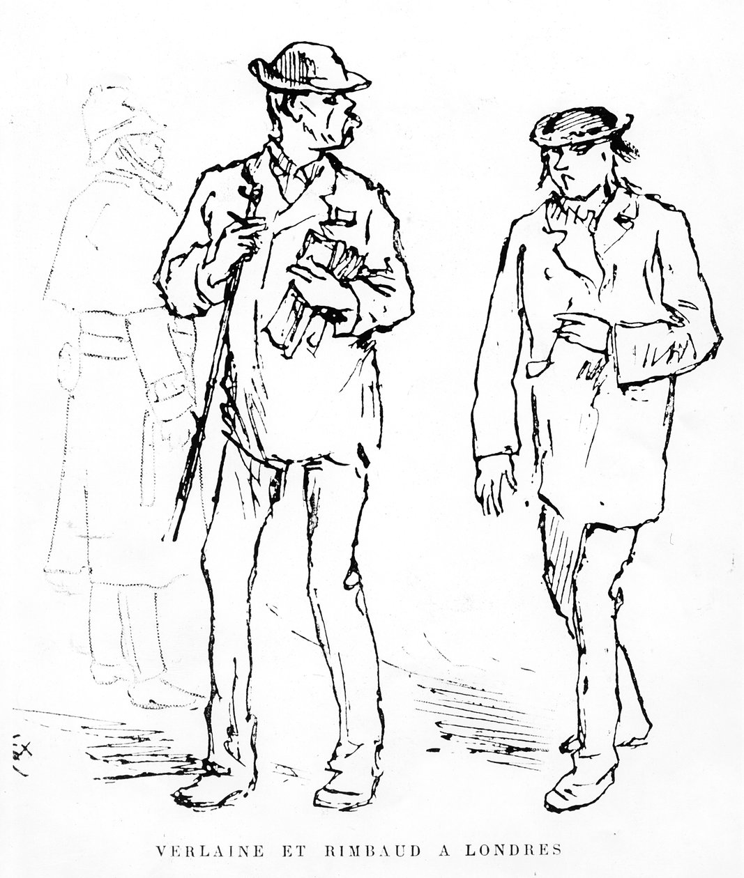 Paul Verlaine和Arthur Rimbaud于1872年在伦敦 作者 费利克斯·雷加美