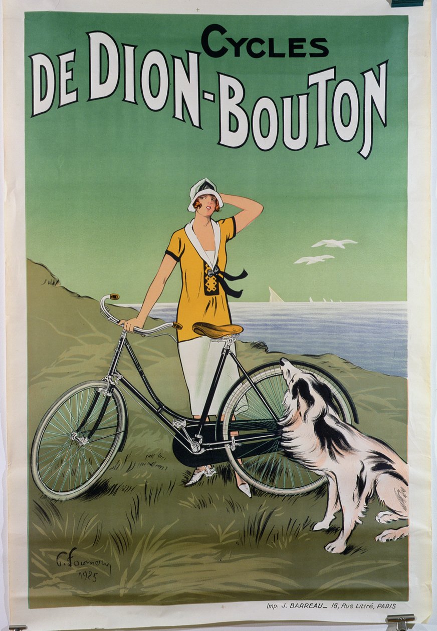 宣传&39;De Dion-Bouton&39;Cycles的海报，1925年 作者 费利克斯·富纳（Felix Fournery）