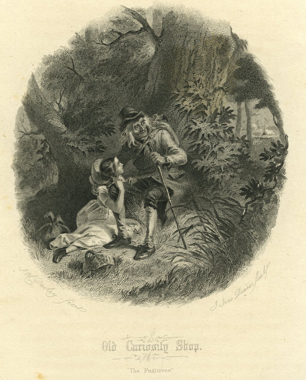 Old Curiosity Shop：The Fugitives，由Joseph Ives Pease（1809-83）雕刻，1868年 作者 费利克斯·奥克塔维斯·卡尔·达利