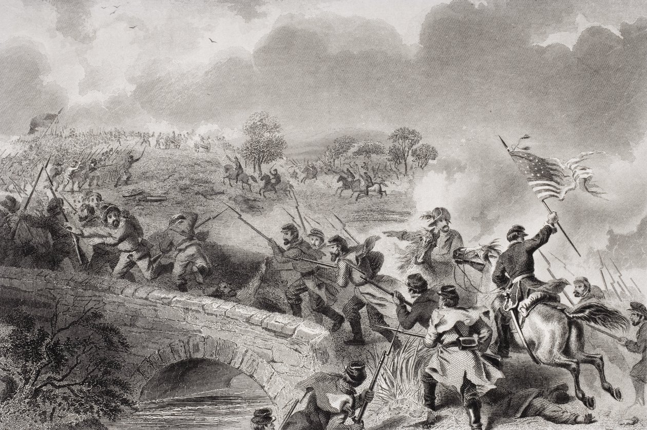 1862年在马里兰州Antietam战役中占领Antietam Creek的桥梁 作者 费利克斯·奥克塔维斯·卡尔·达利