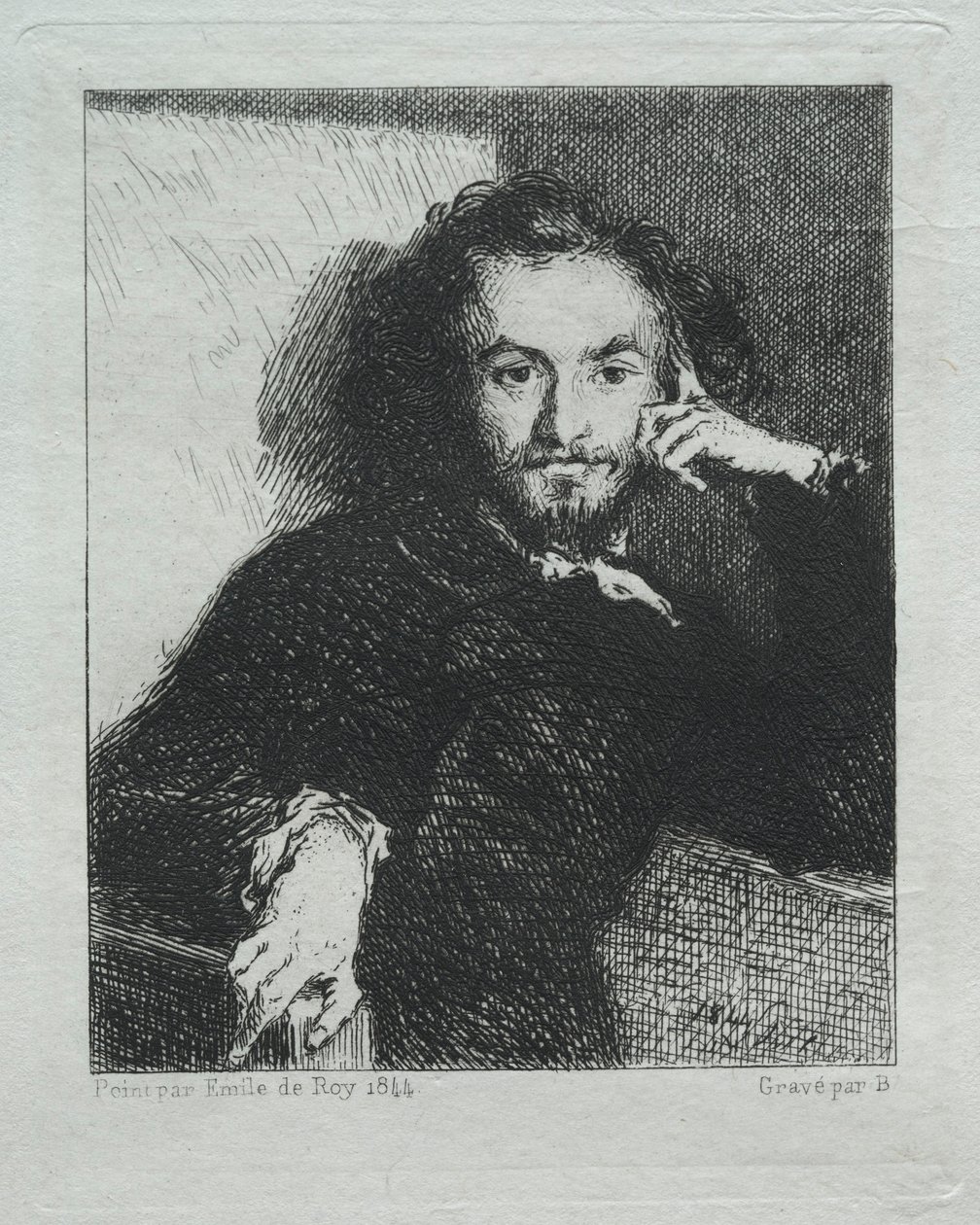 鲍德莱（Baudelaire），继埃米尔·德·罗伊（Emil de Roy）之后，1869年。 作者 费利克斯·布拉克蒙德
