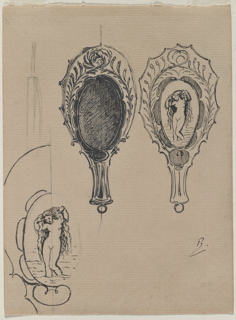 手镜设计c。 1900-1902年。 作者 费利克斯·布拉克蒙德