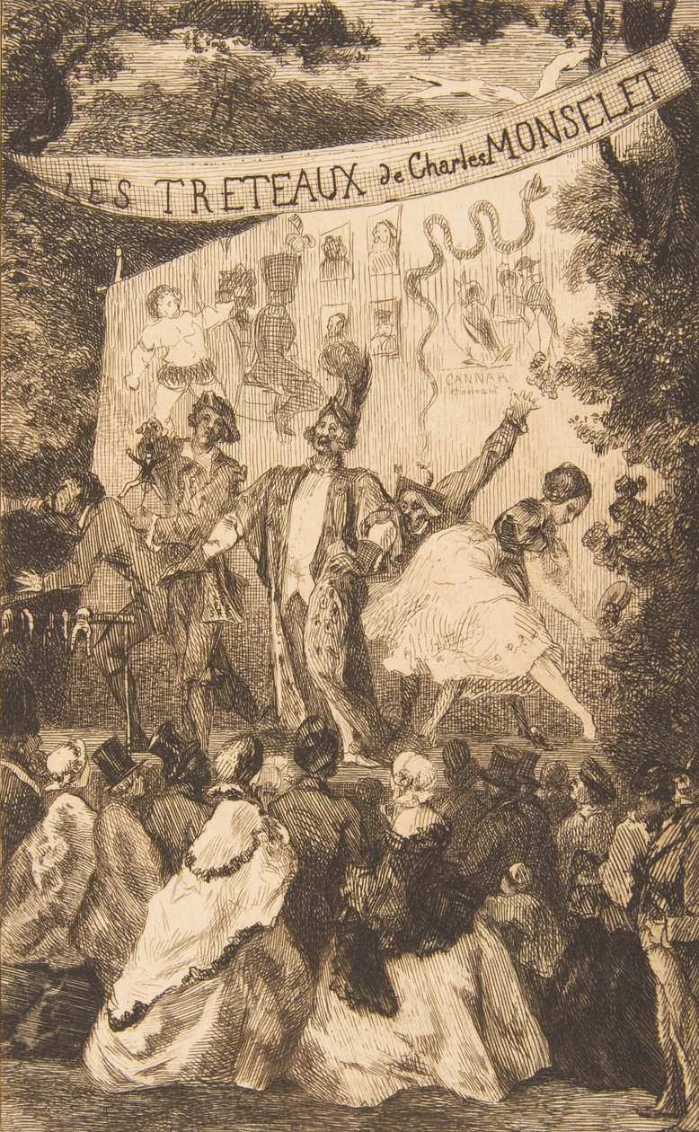 Les Tréteaux de Monselet》的封面画，1859年。 作者 费利克斯·布拉克蒙德