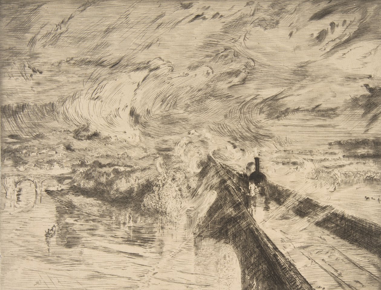 La locomotive, 1873. 作者 费利克斯·布拉克蒙德
