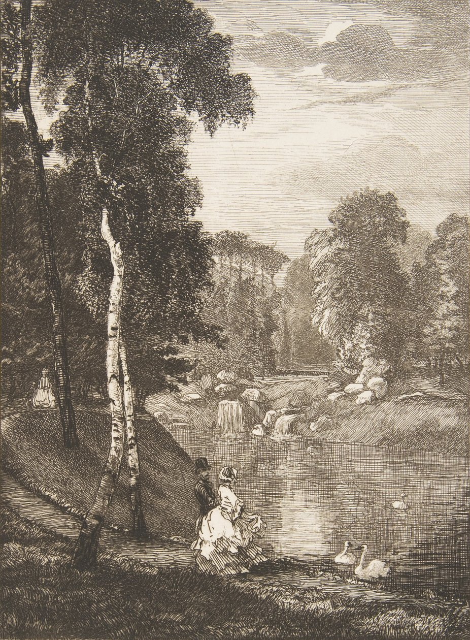 布洛涅森林，1857年。 作者 费利克斯·布拉克蒙德